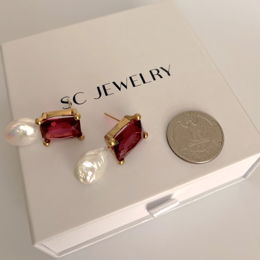 Handcrafted Real Pearl Designer Earrings Luxury Jewelry - Picture 5 of 8